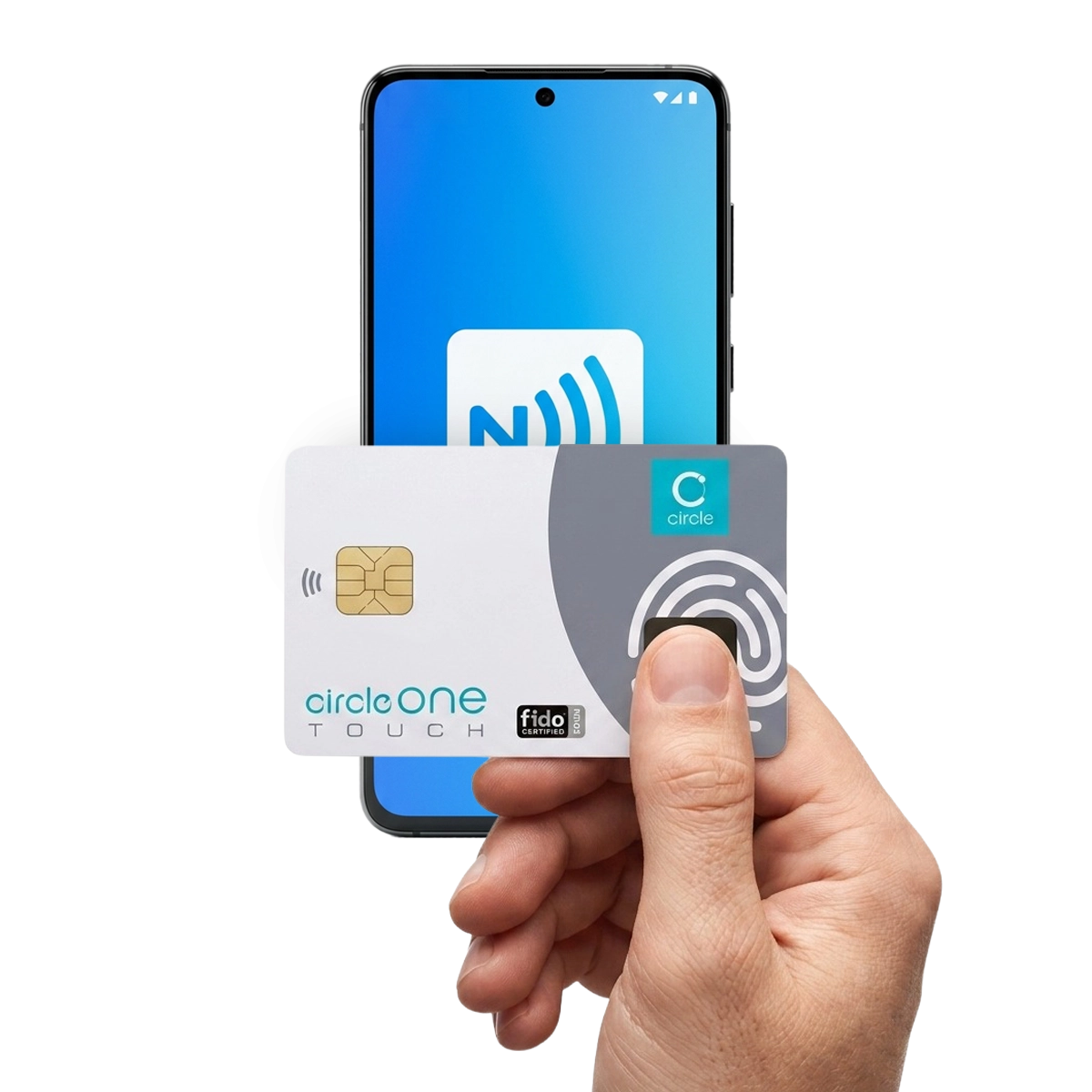 CircleONE Touch Biometric FIDO2 Dual-Interface Security Card